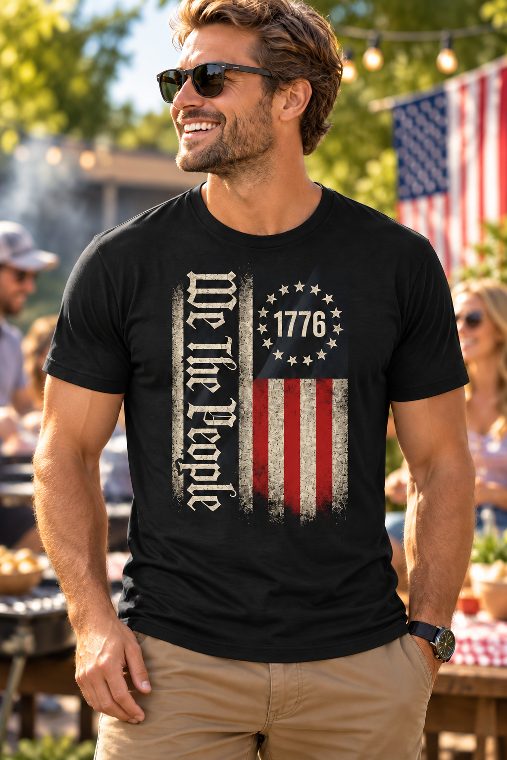 We the People 1776 — Black Tee