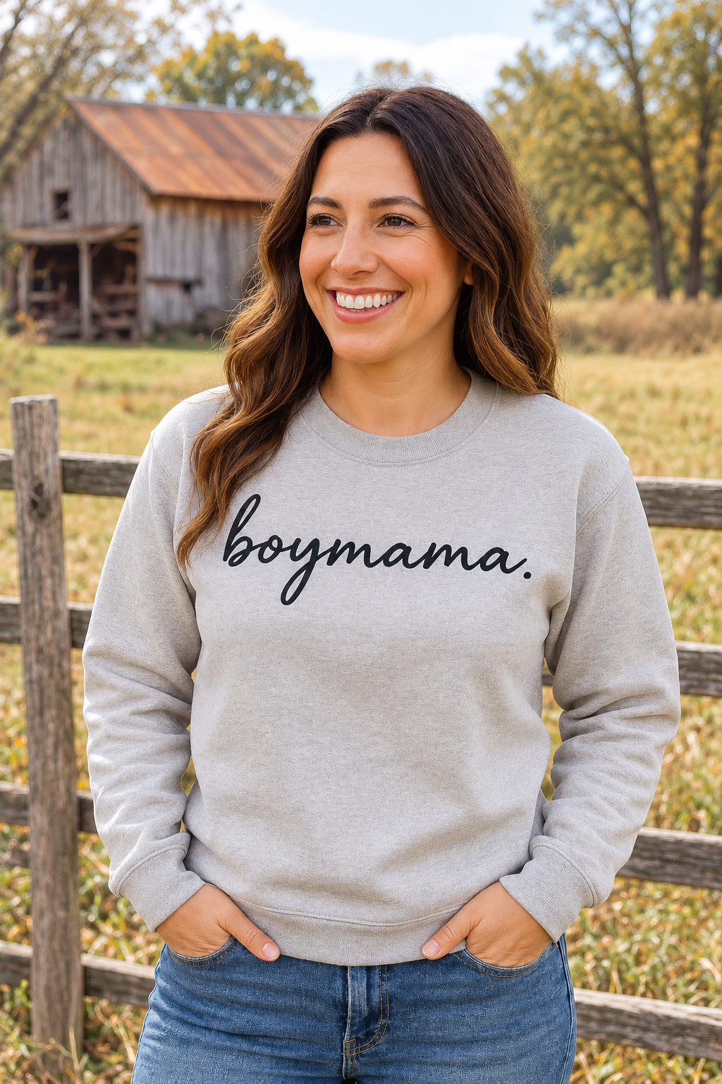 Boy Mama Gray Sweatshirt