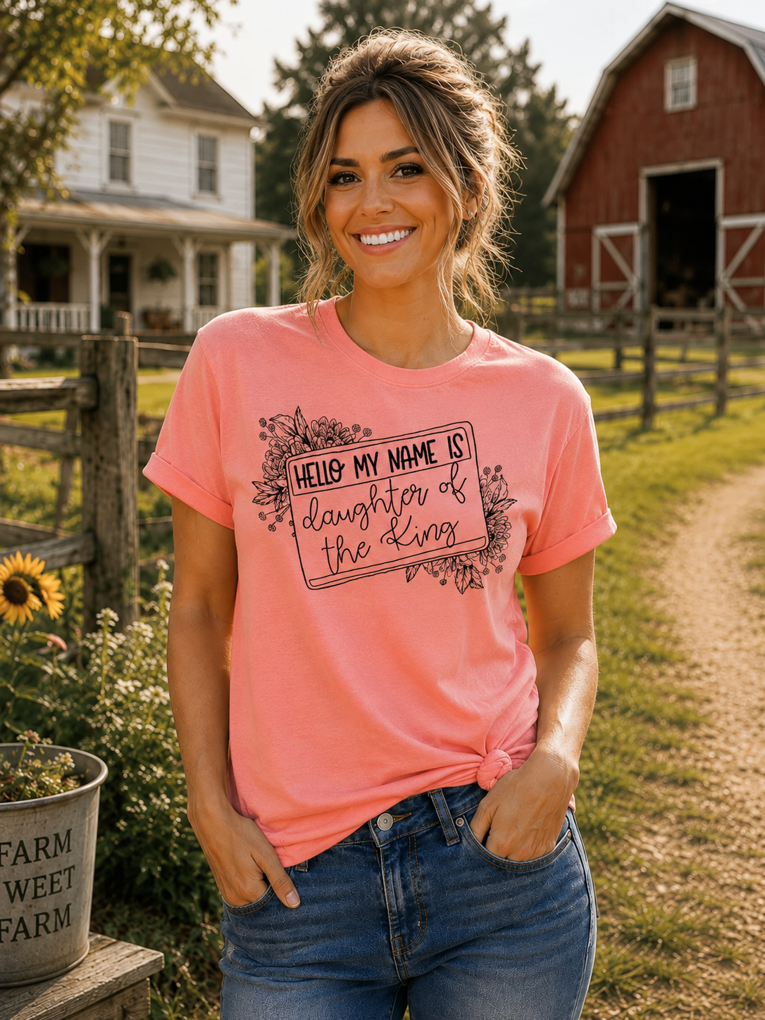 Hello My Name Is Daughter of the King Tee