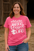 Mama Wife Blessed Life T-Shirt