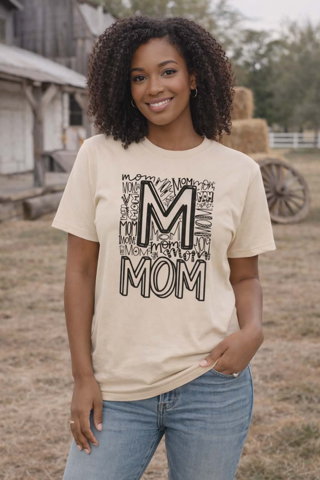Mom Subway Art Sand T-shirt