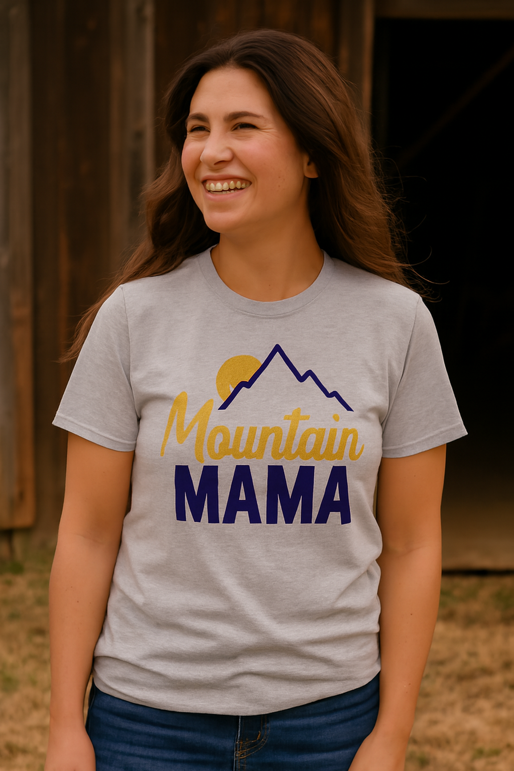 Mountain Mama Heather Gray T-shirt