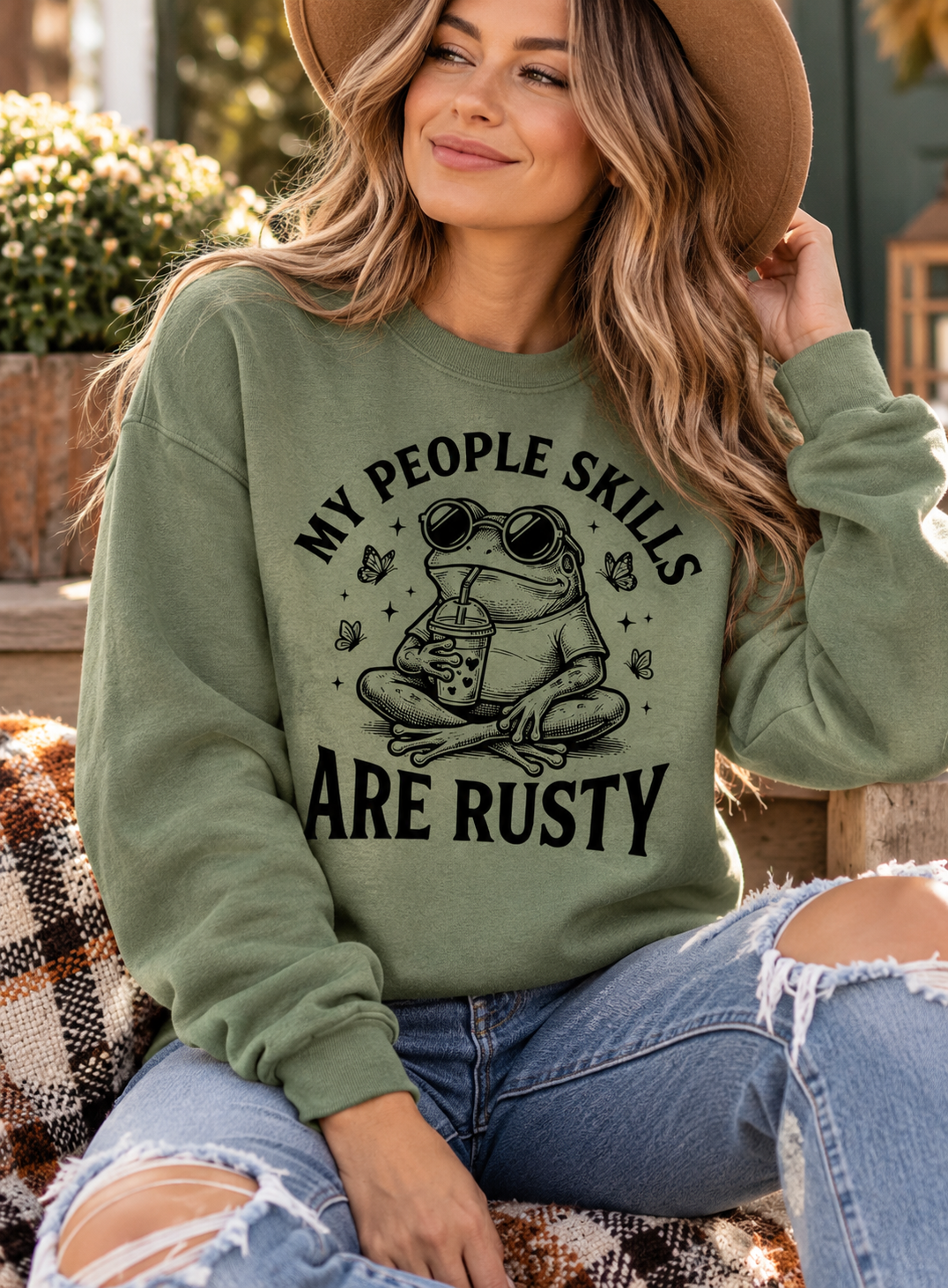 My People Skills Are Rusty — Sage Green Sweatshirt