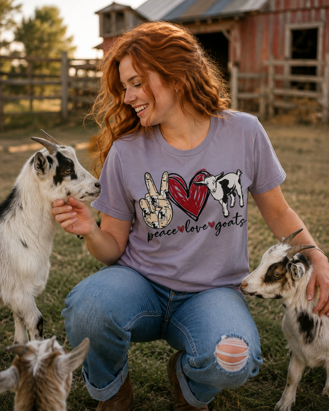Peace Love Goats T-shirt
