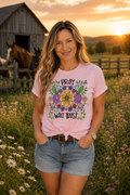 Pray Wait Trust Floral Faith Tee