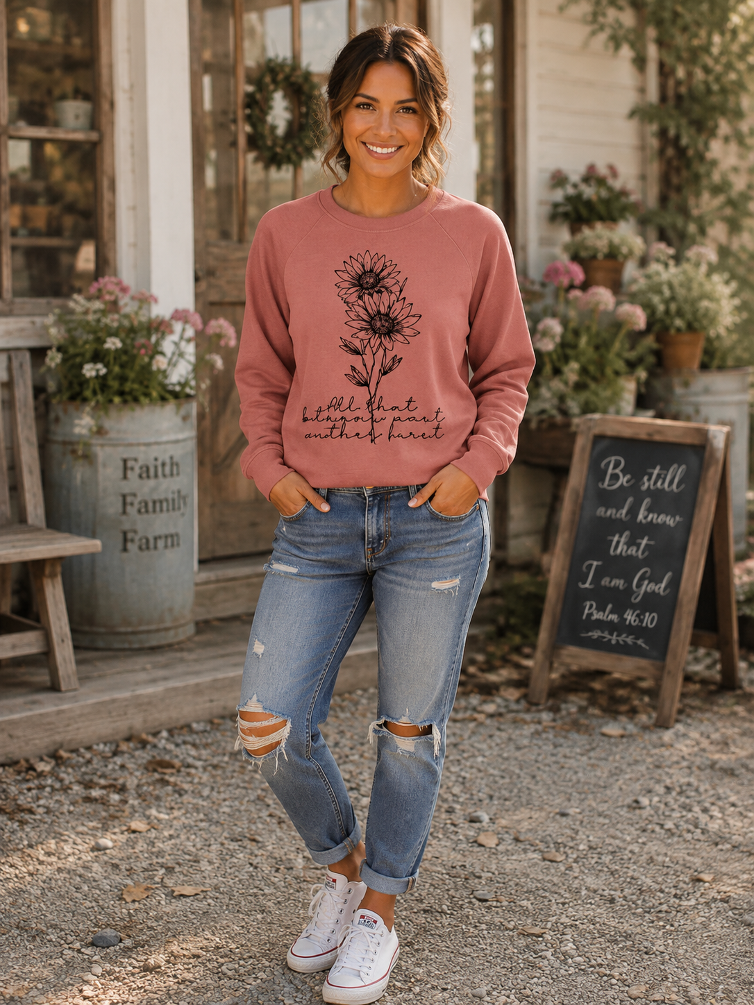 Still I’ll Praise You Floral Sweatshirt