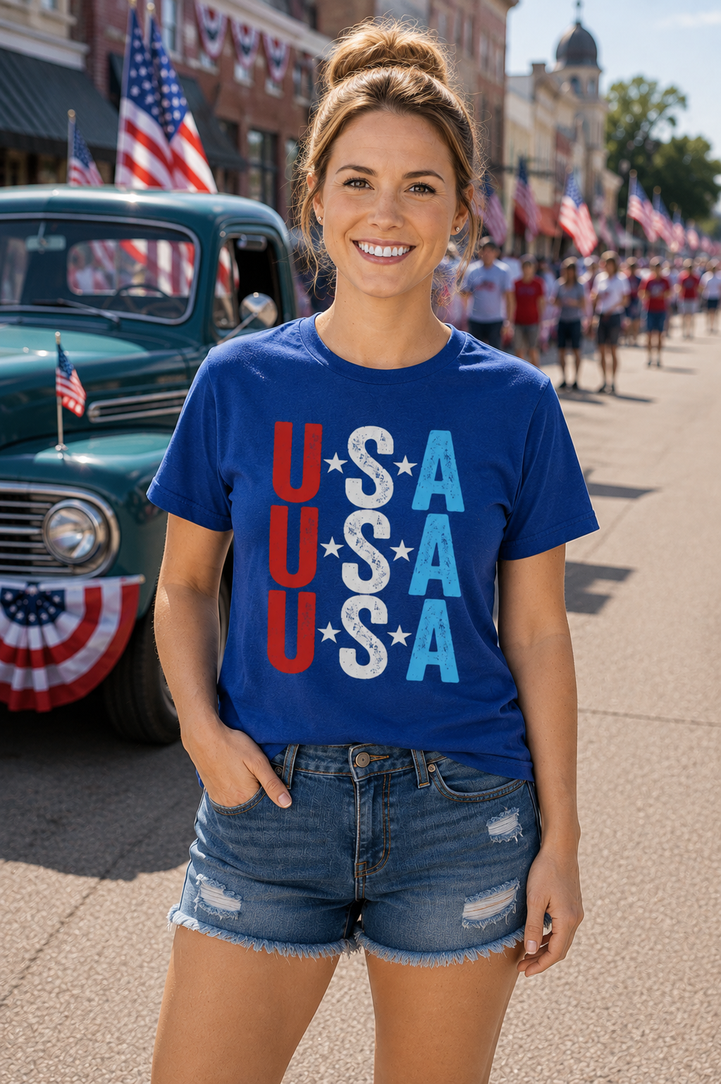 USA Stacked Tee