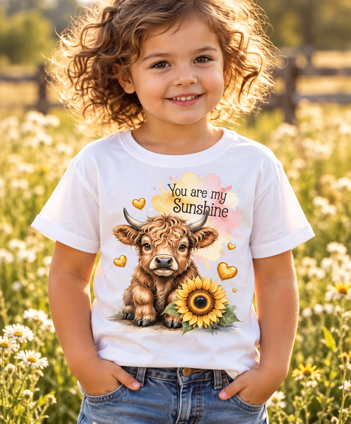 You Are My Sunshine — White Toddler Tee