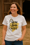 Mom Boss Wife White T-shirt