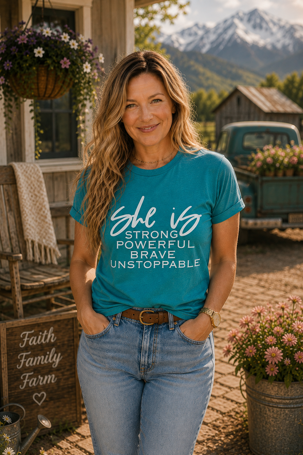 She Is Strong, Powerful, Brave &amp; Unstoppable Tee